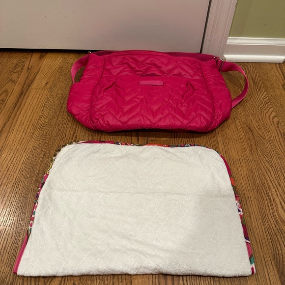 Vera Bradley Pink Quilted Diaper Purse/Bag with Changing Pad - Picture 1 of 6